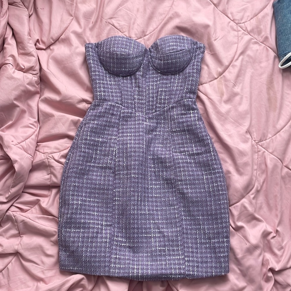 Aqua Tweed Dress